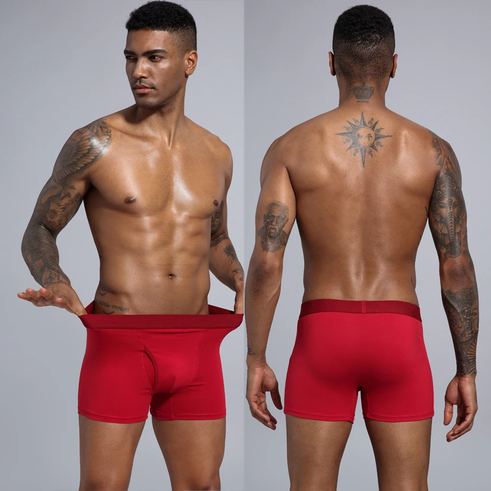 Boxer Shorts Men Underwear European Plus Size Men Boxers Mens Underwear Boxers Cotton Men Boxer Shorts Men Underpants trunks 1pc