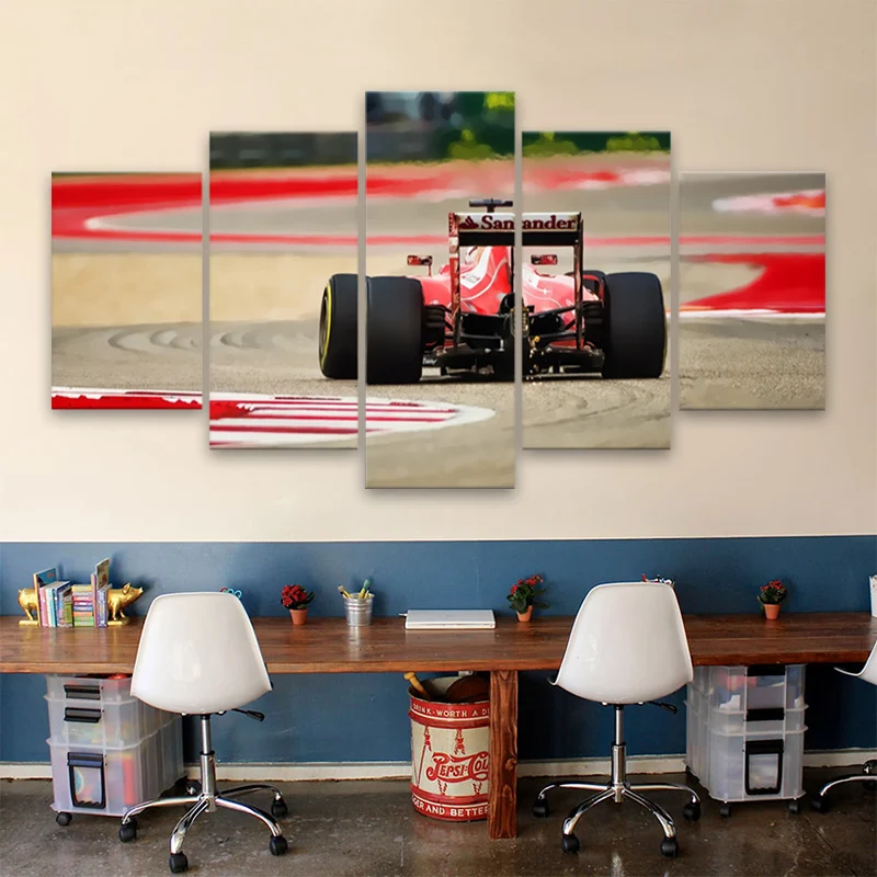

Ferrari F1 Raceway Racing Sport Car Picture Wall Art Posters and Prints Modern Canvas Painting for Living Room Decor