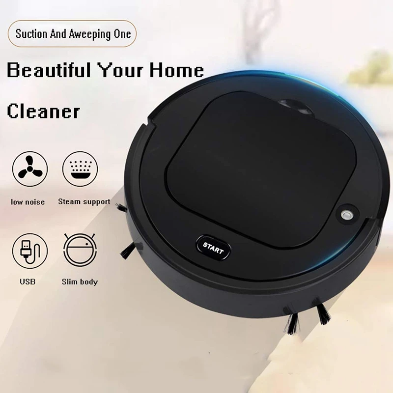 

4-In-1 Rechargeable Automatic Smart Robot, Vacuum Cleaner Sweeper Mop Humidifier, Extremely Low Noise, and Strong Suction
