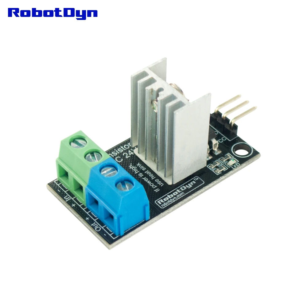 with Heating sink Транзистор MOSFET DC переключатель, 5V logic, DC 24 V/30A с оптопары - Цвет: with Heating sink