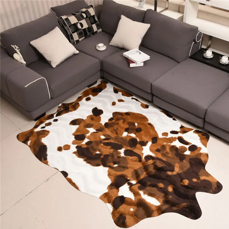 Декоративный коврик OIMG из коровьей кожи ковер полиэстера Современная коровья