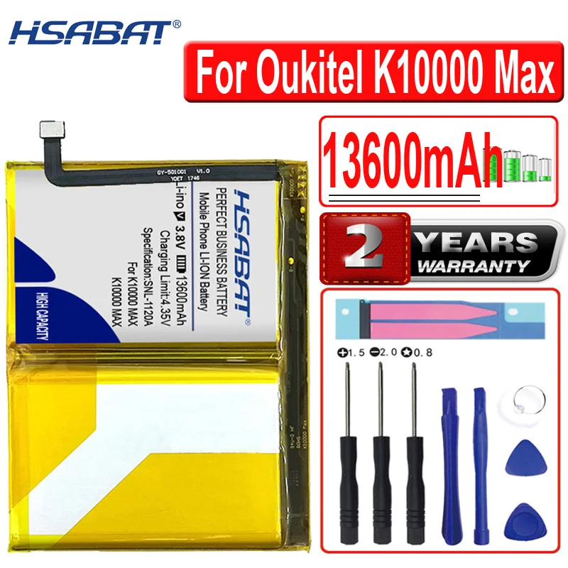 Аккумулятор HSABAT 13600 мАч 15300 для Oukitel K10000 Pro / Max|Аккумуляторы мобильных телефонов| |