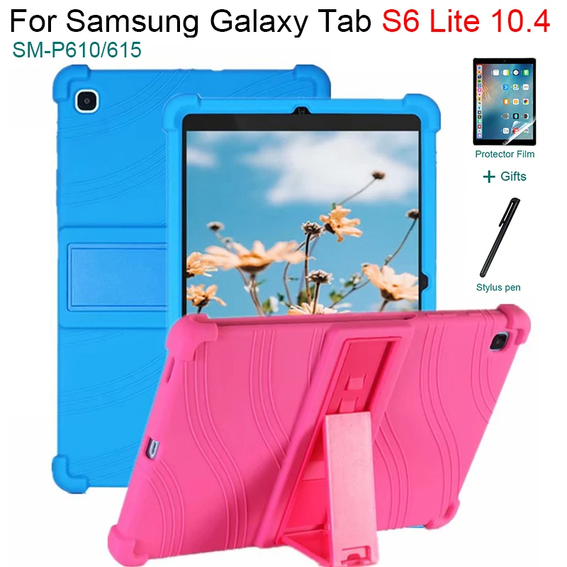 

Тонкий мягкий силиконовый чехол для планшета для Samsung Tab S6 Lite 10,4 чехол для Samsung Galaxy Tab S6 Lite 10,4 SM-P610 SM-P615 + Защитная пленка на экран + стилус