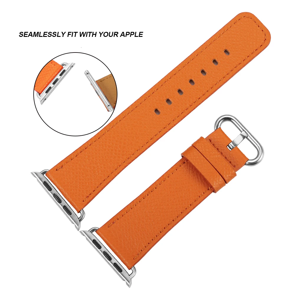 iStrap Genuine Leather Vintage Loop Strap for Apple Watch Band Iwatch 3/2/1 Replacement Bracelet