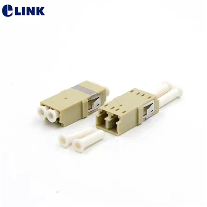 

100pcs LC UPC duplex Multimode flangeless fiber optic adapter gray LC ftth coupler DX without flange free shipping IL<0.2dB MM