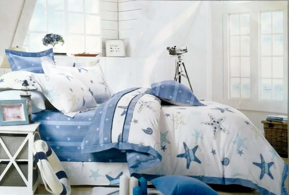 Летнее 100% хлопковое стеганое одеяло Sholisa с принтом двойное 150*200 см моющееся