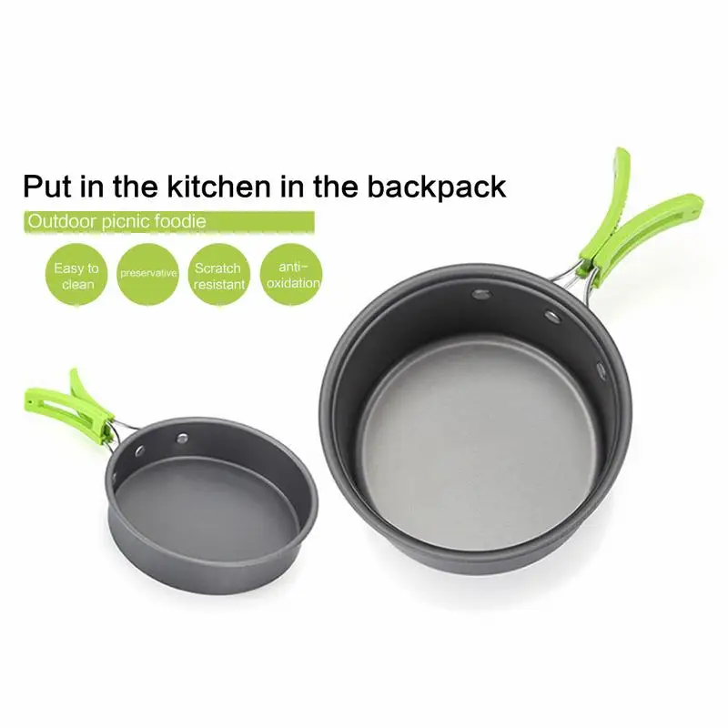 Походная посуда набор посуды для пикника Настольная сумка туризма чайник горшок