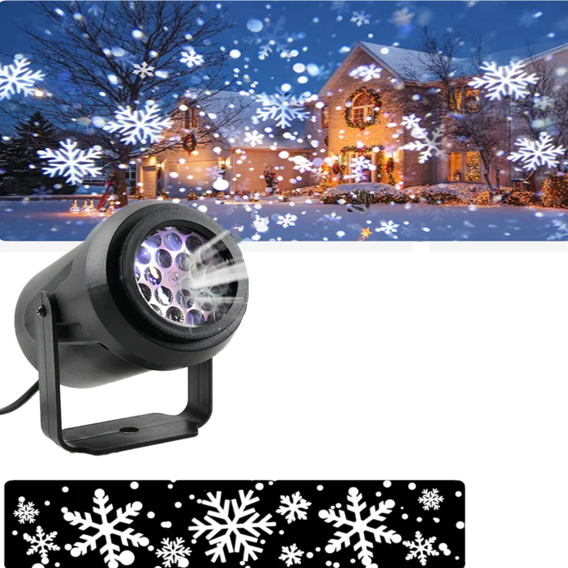 

Snowflake Projection Light Christmas Snowflake Laser Projection Party New Year Garden Decoration Light