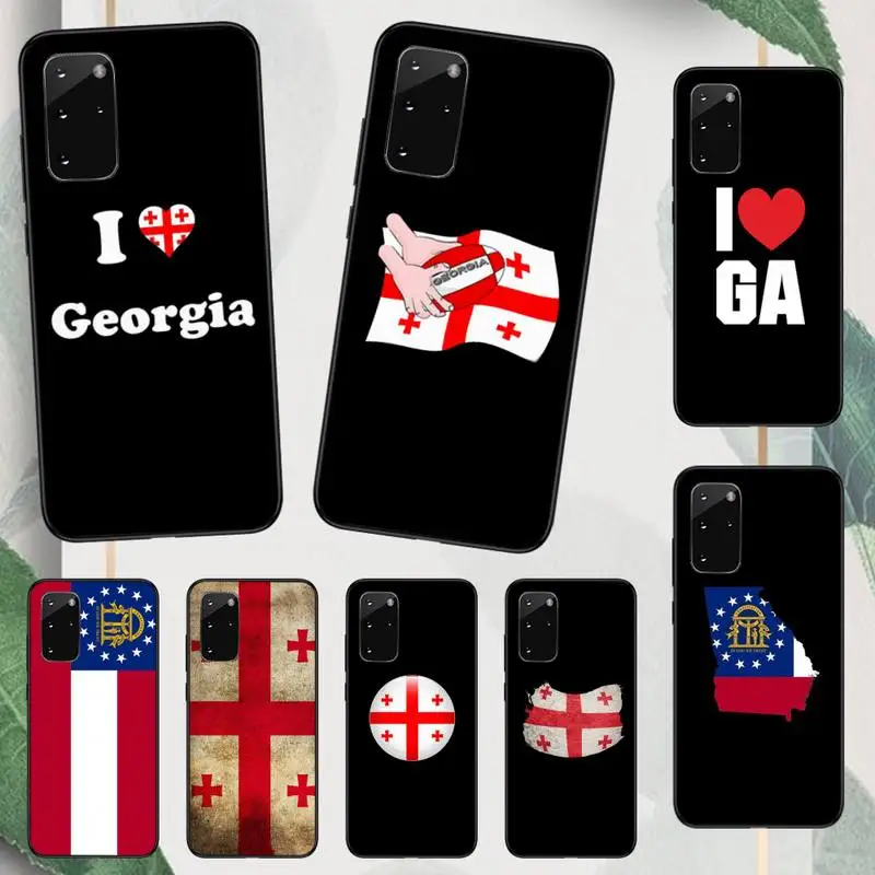 

Georgia National flag Phone Case For Samsung galaxy A S note 10 7 8 9 20 30 31 40 50 51 70 71 21 s ultra plus