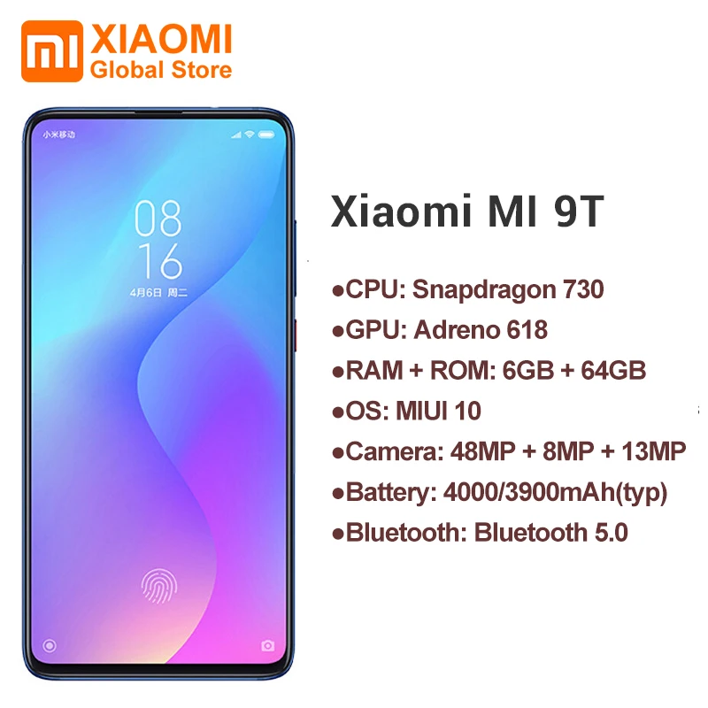 Глобальная версия Xiaomi Mi 9 T (Redmi K20) Mi9 6 Гб 64 Snapdragon 730 Восьмиядерный всплывающая