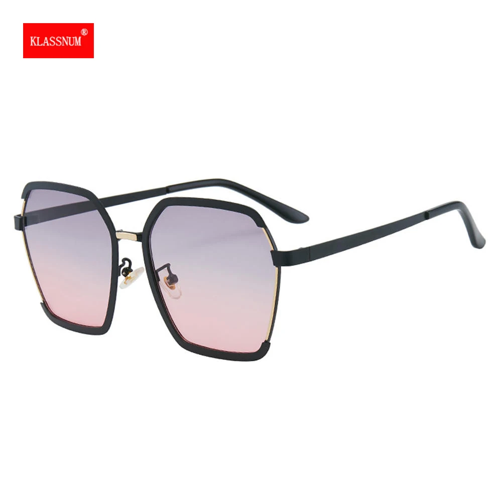 

Женские солнцезащитные очки в металлической оправе, с градиентными линзами