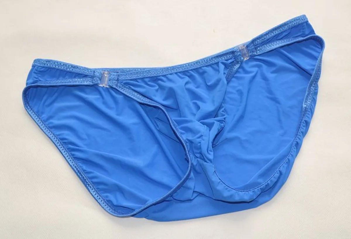 Мужское сексуальное нижнее белье брифы с полупрозрачными пряжками большой