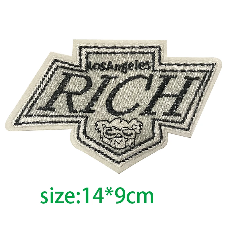 14x9cm 1pcs 1 шт. цветные английские буквы алфавита Смешанные Вышитые железные на патч для одежды значок паста для одежды мешок Брюки Шитье - Цвет: 14x9cm 1pcs