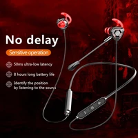 bt 66 gaming low latency wireless bluetooth 5 0 headset wearable noise reduction e sports gaming earphones with mic
