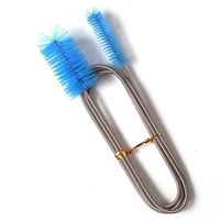 stainless steel tube cleaning brush single double ended flexible aquarium fish tank filter pump hose pipe brushes cleaner
