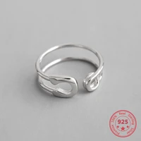 korean version of 925 sterling silver ring circular hollow shape simple and wild trend style for girlfriends holiday gift