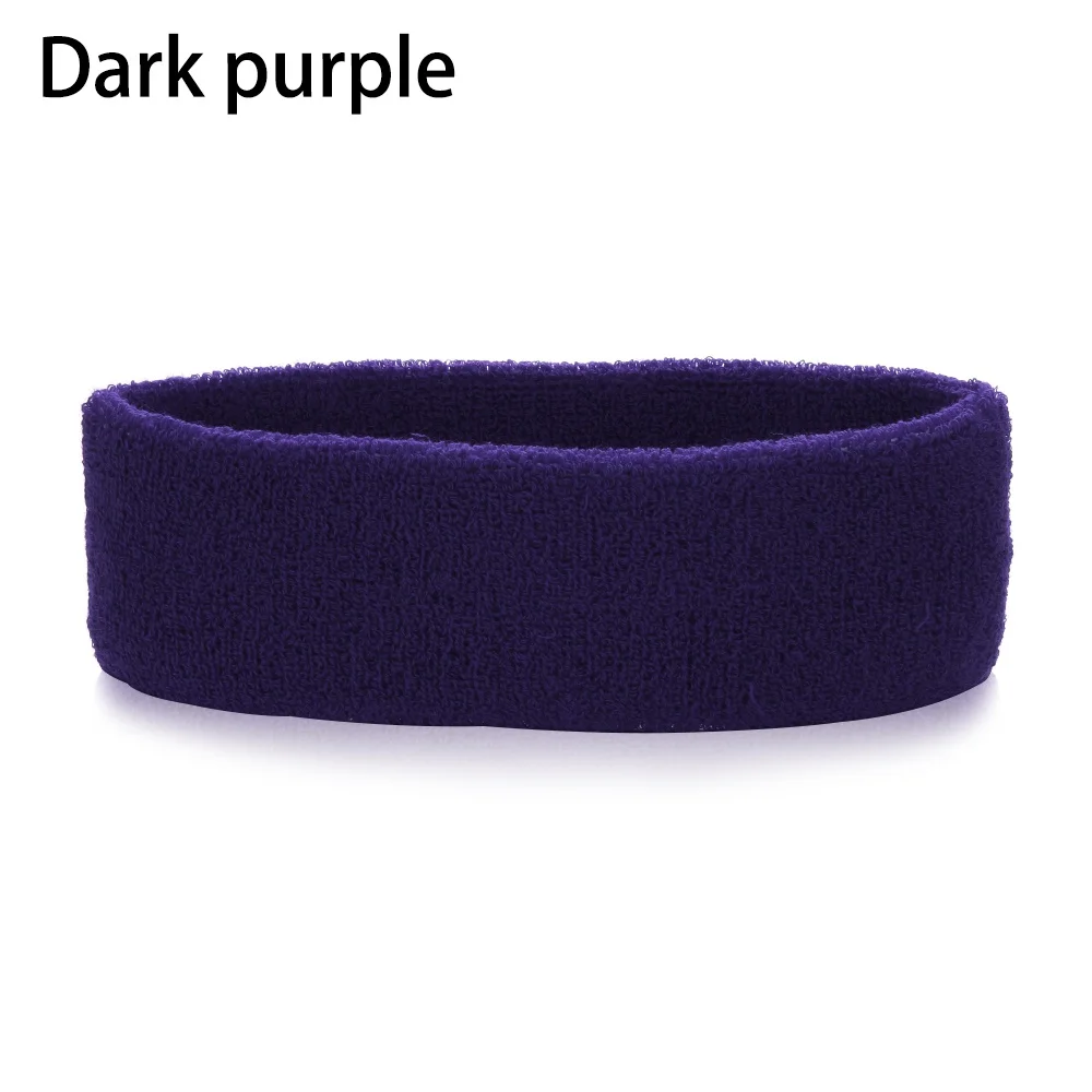 2-dark purple Мягкая эластичная широкая повязка на голову женская спортивная повязка для йоги эластичная повязка для головы тюрбан женские модные аксессуары для волос - Цвет: 2-dark purple
