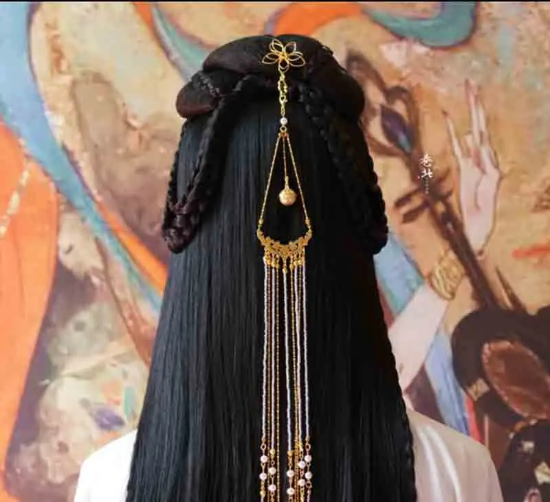 

Vintage Hanfu Hair Sticks Women Ancient Chinese Hairpins Female Cosplay Accessories Golden Hanfu Tassel Hair Sticks For Women