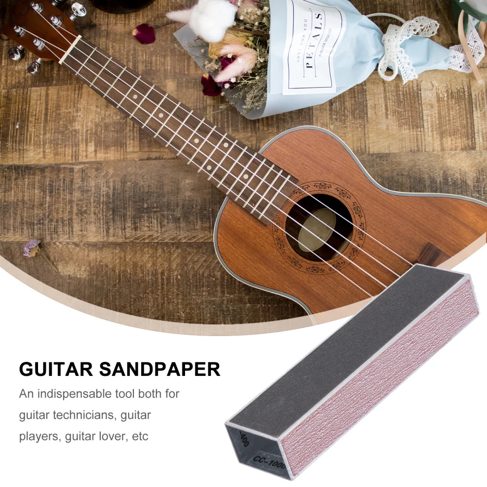 

6Pcs Guitar Fret File Fingerboard Protector Sandpaper Set Leveling Grinding Tool