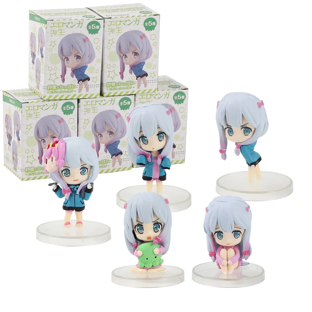 

5 шт./компл. 5 см куклы Izumi Sagiri Q Version из ПВХ, мини-фигурки, коллекционные модели, игрушки