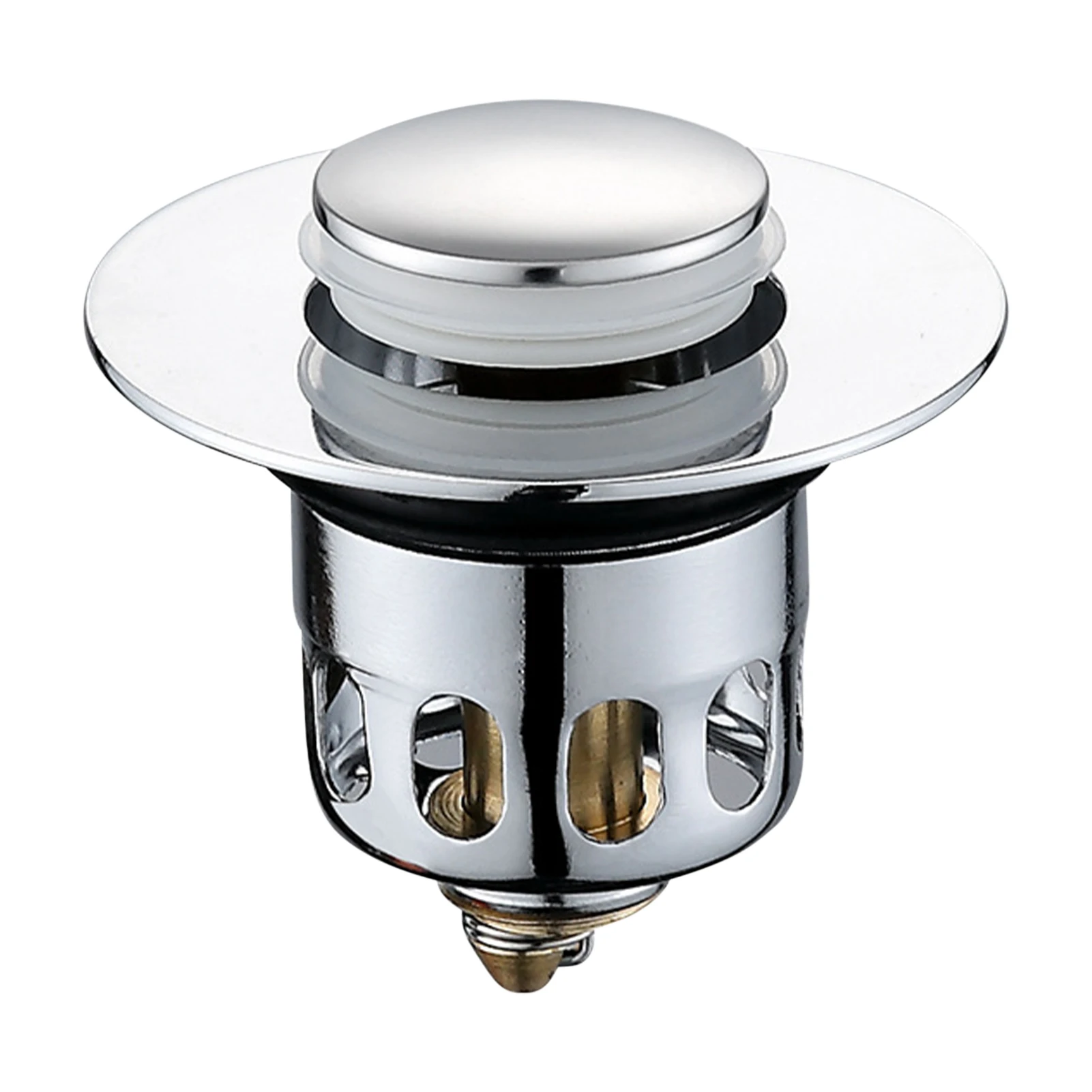 

Easy Install Accessories Universal Drain Filter For Bathtub Sewer Bathroom Sink Shower Bounce Core Practical Brass Hair Catcher