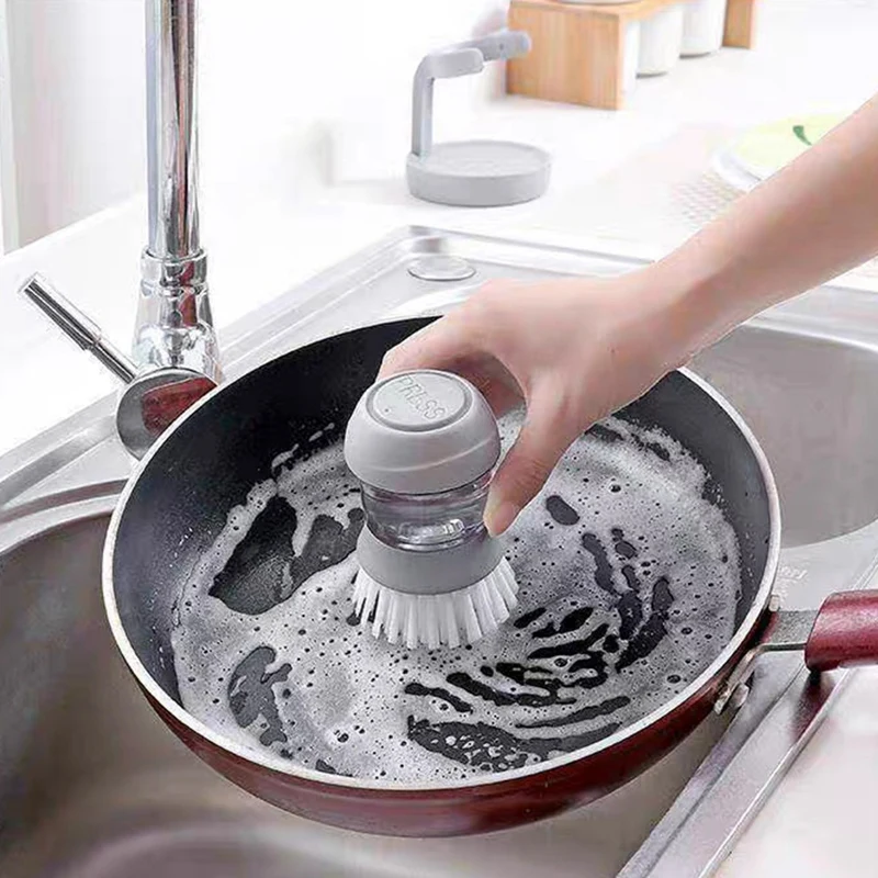 

Household kitchen brush, soap dispenser, liquid brush, cleaning accessories