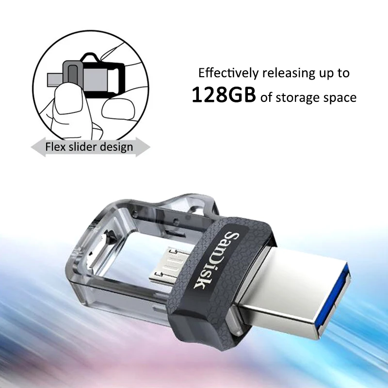 SanDisk usb Flash Drive OTG SDDD3 16gb 32gb 64gb Pendrive 128gb High Speed Pen 150mb/s Dual For PC Android Phone | Компьютеры и офис