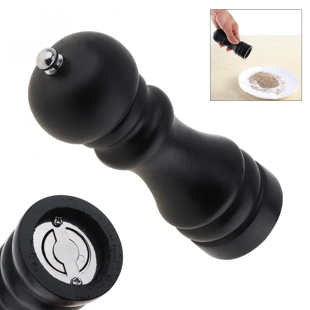 Деревянная мельница для соли и перца 5 дюймов специй деревянная с ручным