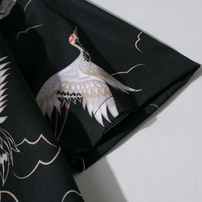 Мужская Повседневная рубашка с коротким рукавом Пляжная уличная одежда принтом