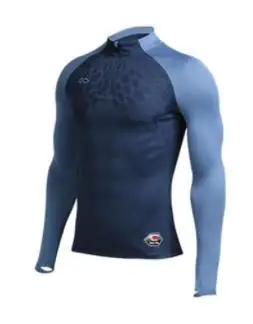 Dark blue XXL Xiaomi mijia мужской спортивный тренировочный костюм для фитнеса, бега с длинными рукавами, одежда для мужчин, фитнес-колготки, удобный тонкий пошив - Цвет: Dark blue XXL