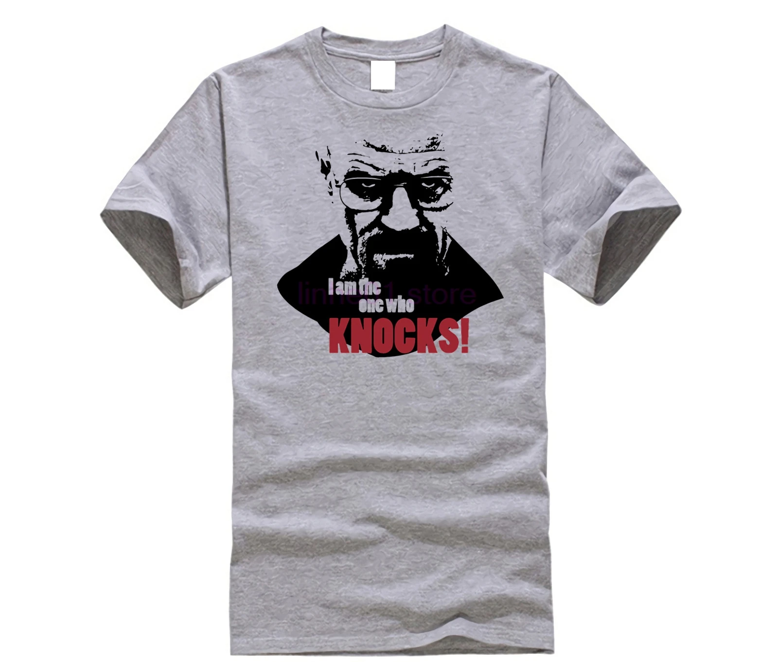 Мужская футболка с надписью I Am The One Who Knocks Heisenberg Повседневная короткими рукавами