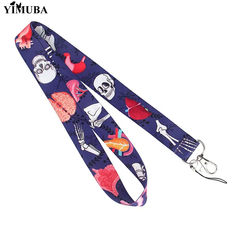 Медицинские человеческие Органы ремешки брелок сердце череп и мозги живот