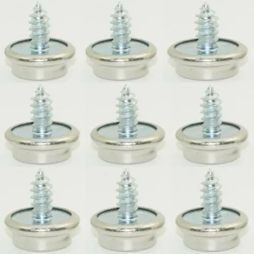 10 Snap Fasteners - 316 Stainless Steel- 15mm Press Stud Screw Base Count | Screws