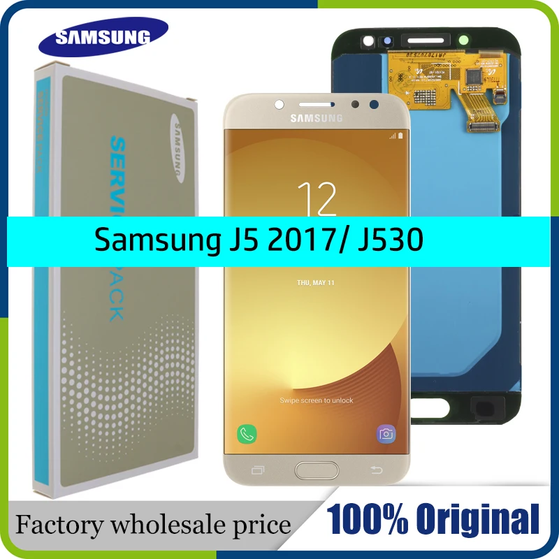 Супер AMOLED 5,2 ''сменный дисплей для SAMSUNG Galaxy J5 J530 J530F сенсорный экран дигитайзер сборка