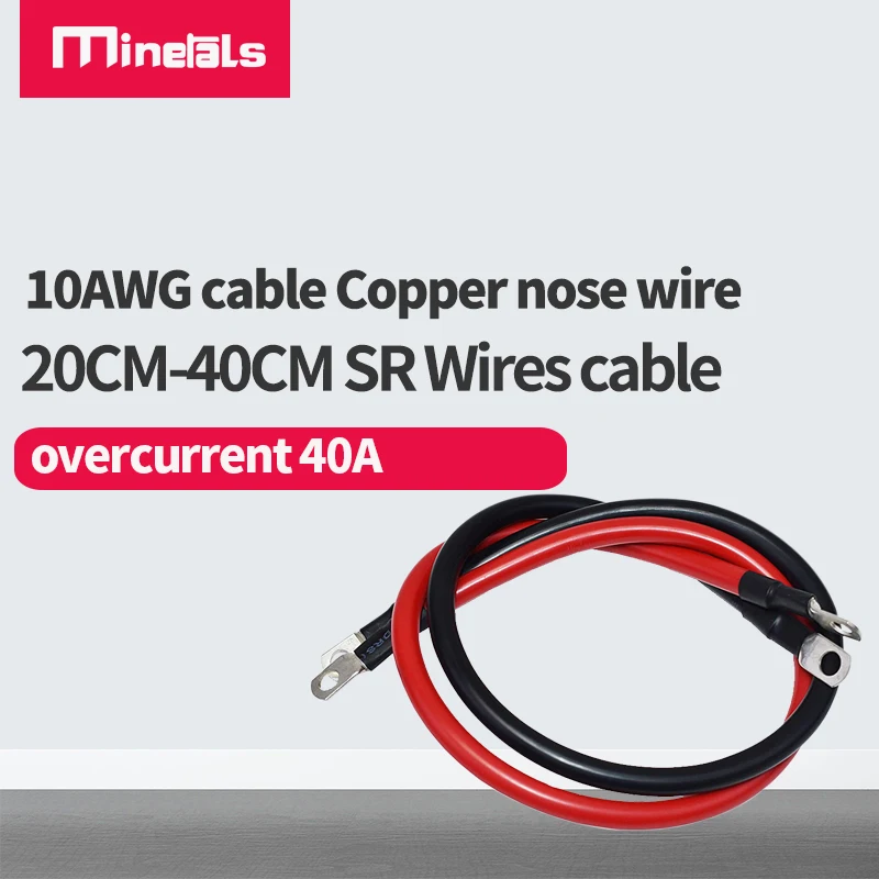 

10awg провод для аккумулятора со стандартным коннектором, обжимной Автомобильный Кабель питания для аккумулятора, DIY 6 мм CSilicone проводной соед...