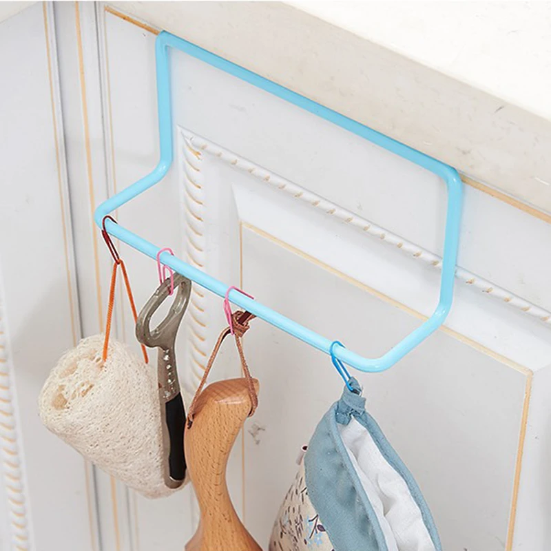 

1PC Bathroom Kitchen Towel Rack Cabinet Cupboard Hanging Holder Bathroom Gadgets Shelves Bathroom Kitchen Supplies Accessories