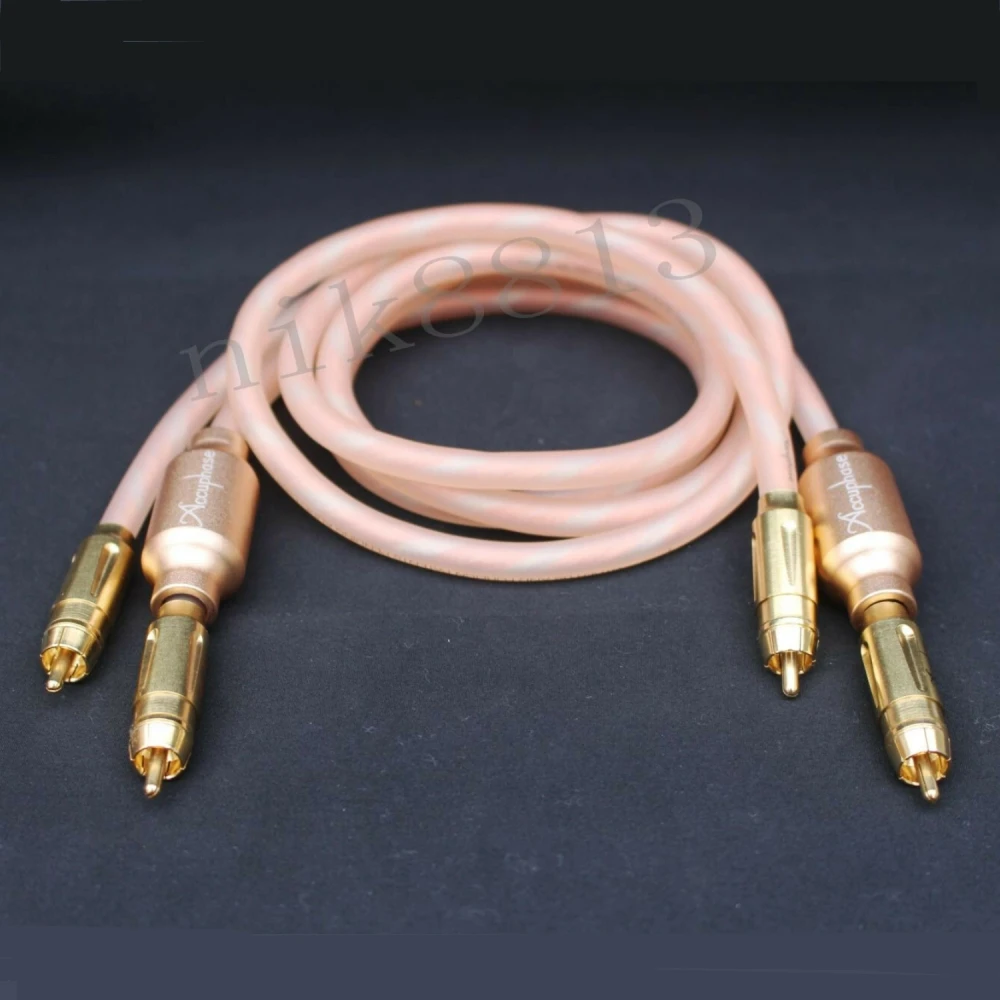 

HIFI A pair of Accuphase double gold interconnect Audio Cable RCA Plug Product hifi CD AMPLIFIER AMP vinshele 1.0m / 1.5m