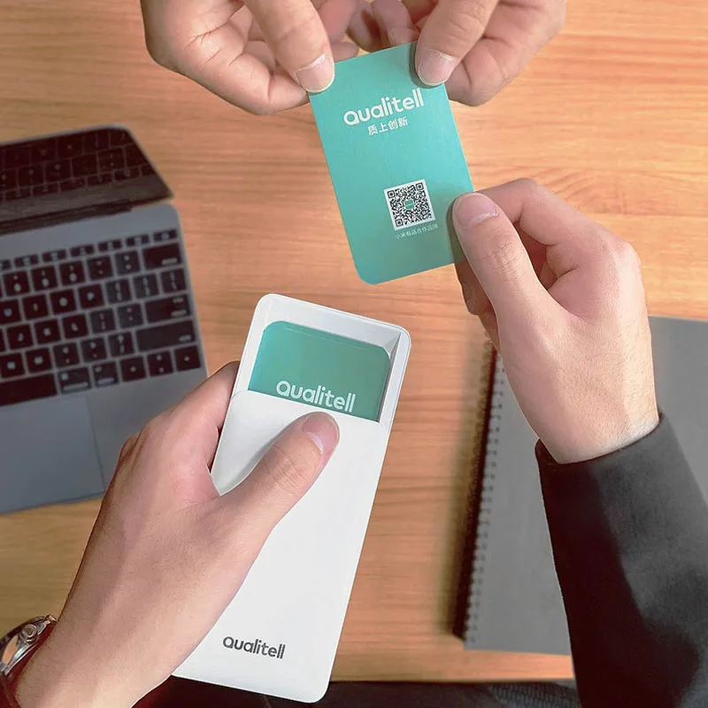 Xiaomi Mijia Qualitell бизнес-держатель для карт, дизайн слайдов, для хранения визиток, электронных визиток, тонкий Простой Чехол для карт