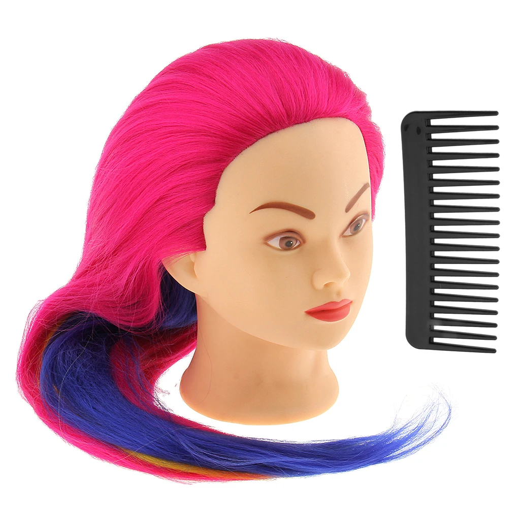 Salon Cosmetology Hairdressing Practice Training Mannequin Hairdresser Manikin Head w/ Mount Hole Long Hair 3 Types |