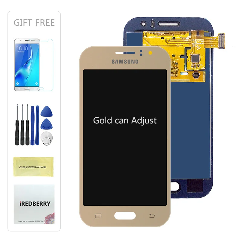 Gold Adjust Протестированный J111 ЖК-дисплей для samsung Galaxy J1 Ace J111F J111M J111FN ЖК-дисплей сенсорный дигитайзер сенсорная сборка - Цвет: Gold Adjust