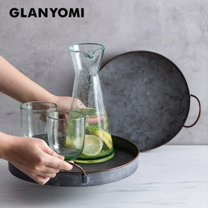 Европейский ретро круглая железная тарелка с ручкой металлический винтажный поднос для хлеба украшение дома сад ресторан стол Фотография