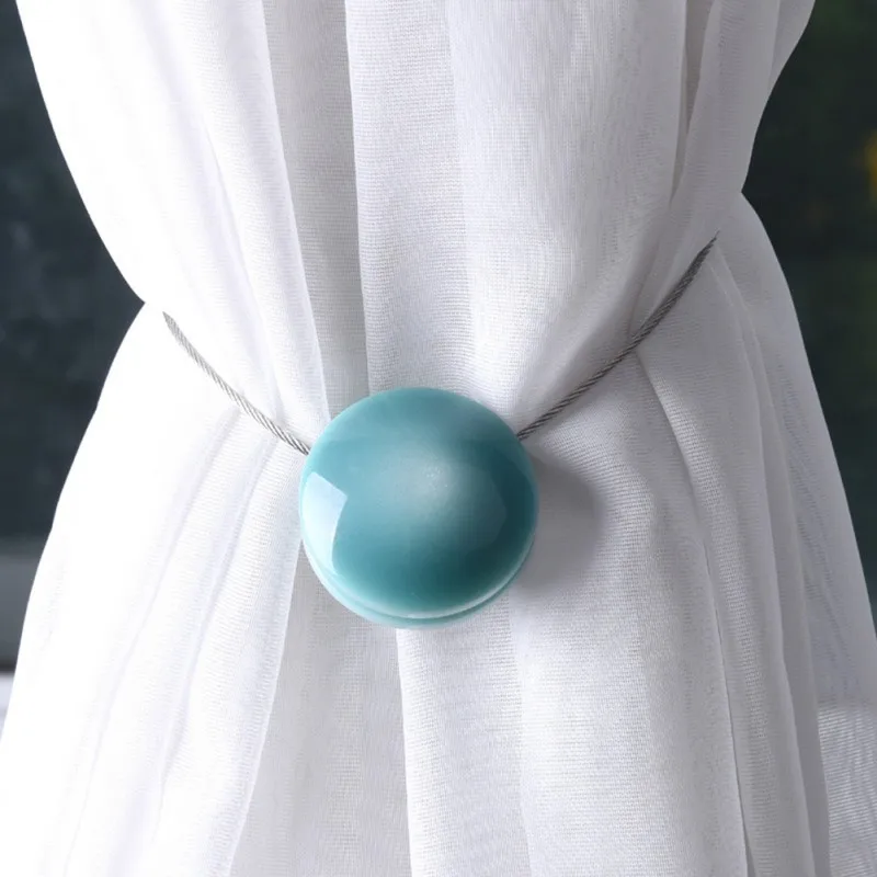 Полусферическая шарообразный Магнитная занавеска подхват на завязках держатель