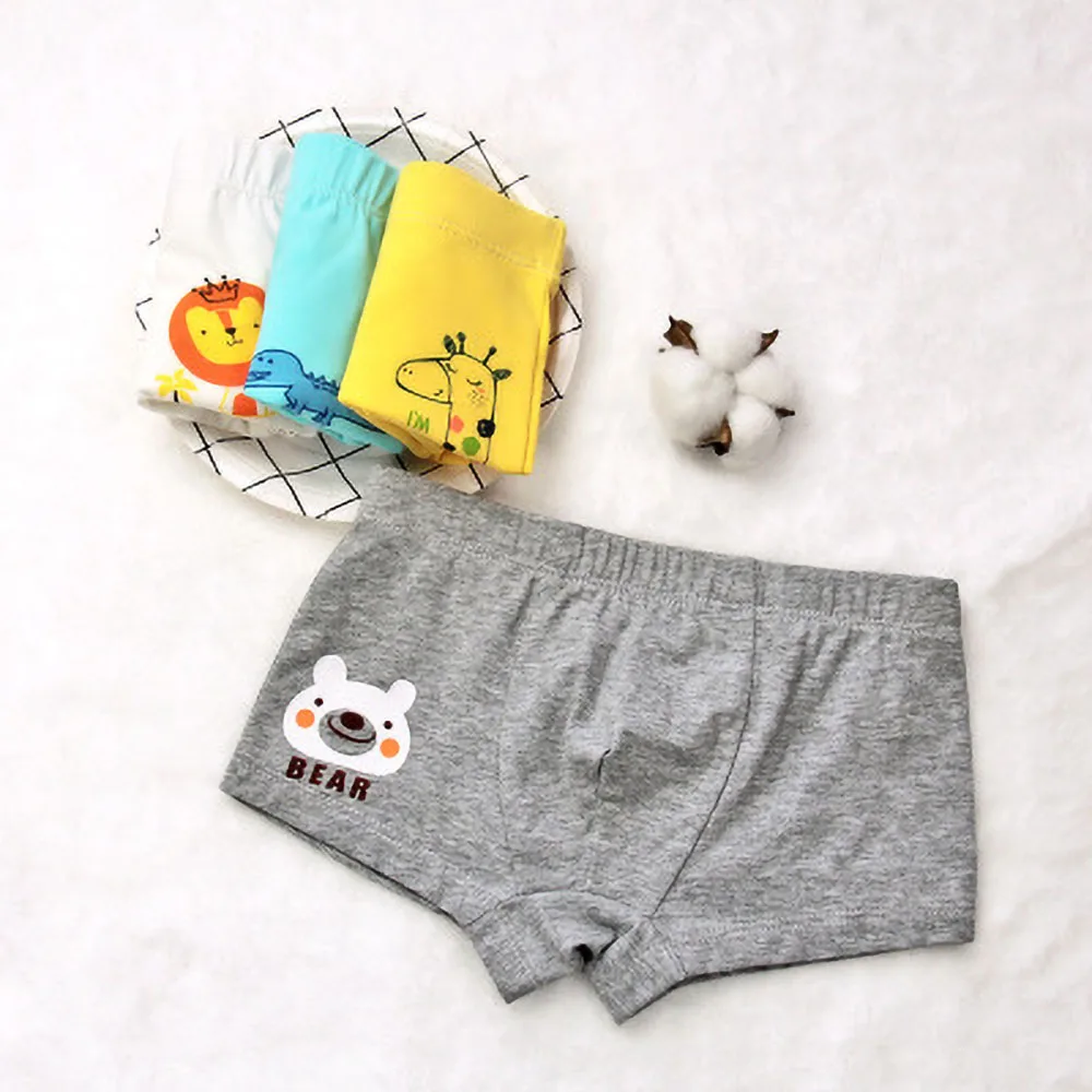 Нижнее белье для мальчиков нижнее из хлопка с изображением Льва маленьких детей