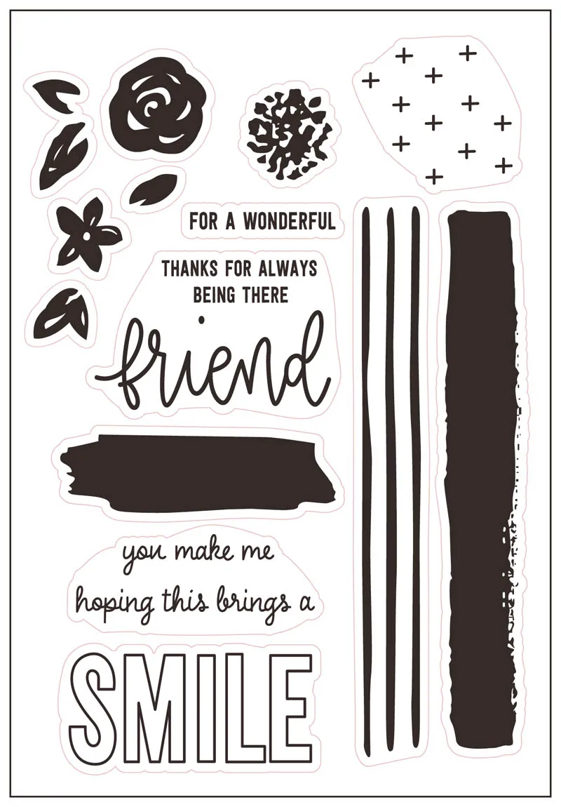Прозрачные штампы Smile friend для скрапбукинга сделай сам/изготовления карт/Детские