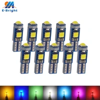 10pcs t5 w3w pcb 3030 3 led dashboard bulbs car warming instrument lights indicator 12v dc white ice blue red green amber pink