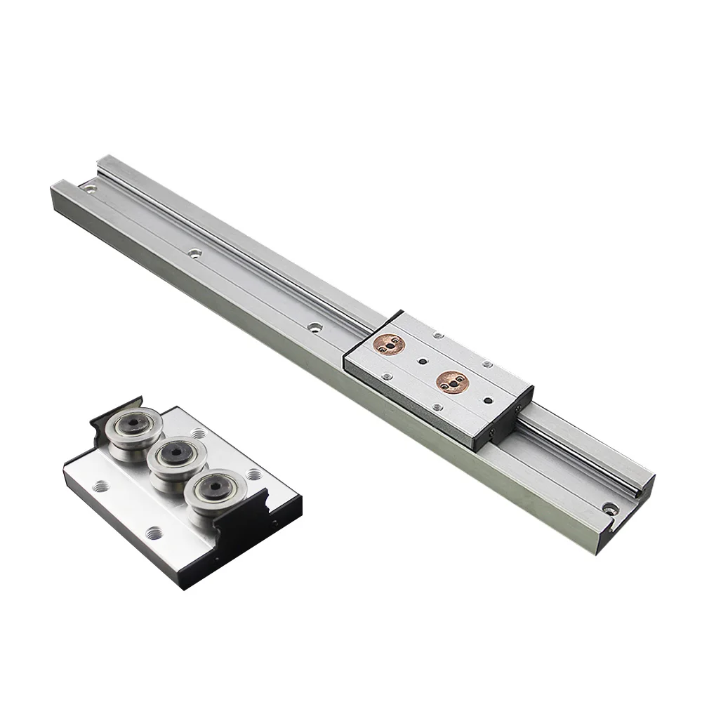 

Built-in dual-axis linear guide 46mm SGR15 Roller slide 1 set: 1 SGB15 block and 1 SGR15 guide Length 300 400 500 600 700 800