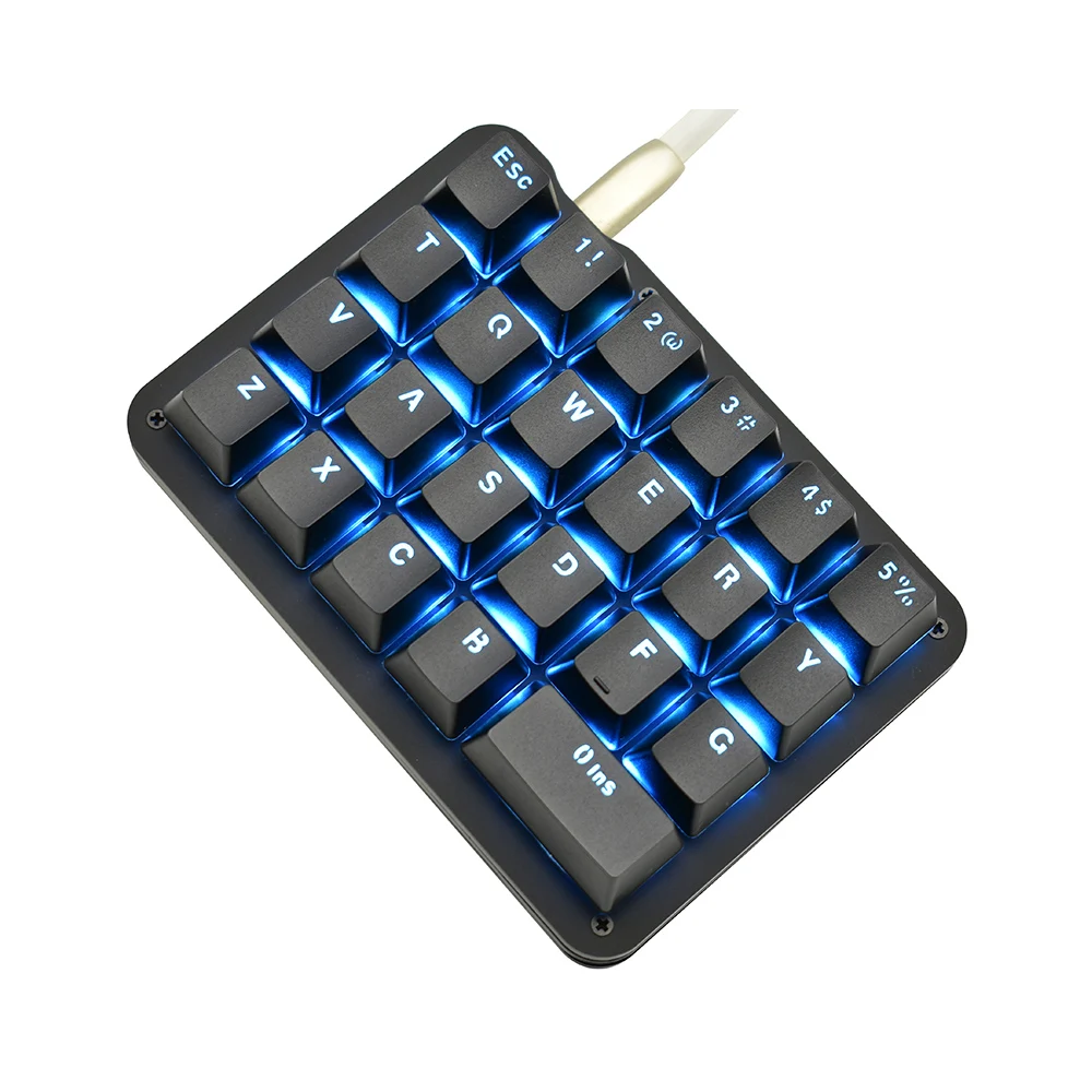 23 клавиши в одной руке механическая клавиатура для игрового рисования USB RGB