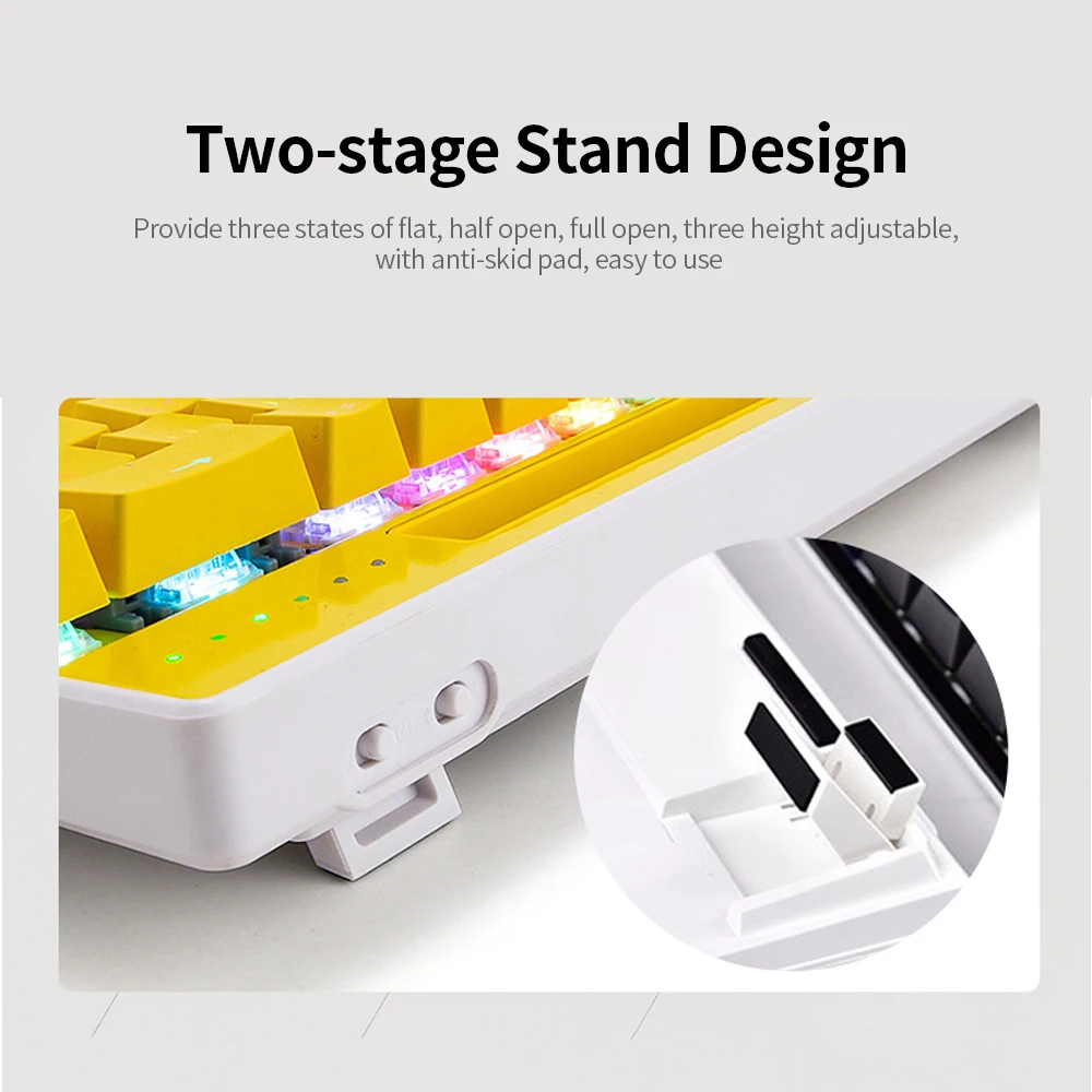 Dual Mode Magic-Refiner MK16 Mechanical Keyboard BT Wired 68 Keys RGB Gaming with Blue Switch | Компьютеры и офис