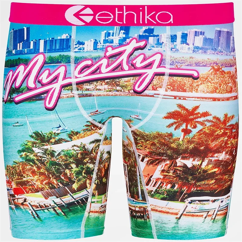 

Шорты-боксеры Ethika мужские из полиэстера, модные мягкие дышащие камуфляжные, с принтом акулы, летние модные, Ethika