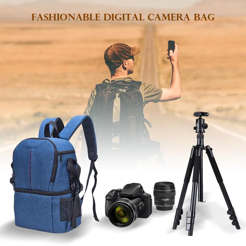 Photo Camera DSLR Video Waterprpof Oxford Fabric Soft Padded Shoulders Backpack SLR Bag Case for Digital | Электроника
